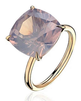 Кольцо золотое лавандовое